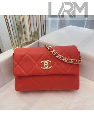 Chanel Quilted Lambskin Small Flap Bag AS2299 Coral Pink 2020 TOP