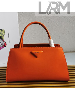 Prada Brushed Leather Handbag 1BA327 Coral Pink 2021