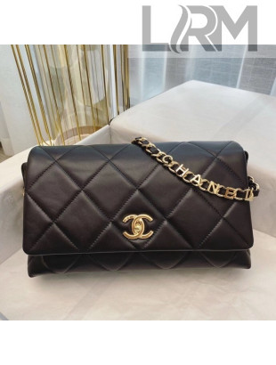 Chanel Quilted Lambskin Flap Bag AS2300 Black 2020 TOP