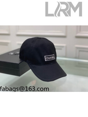 Chanel Canvas Baseball Hat Black 2021 24