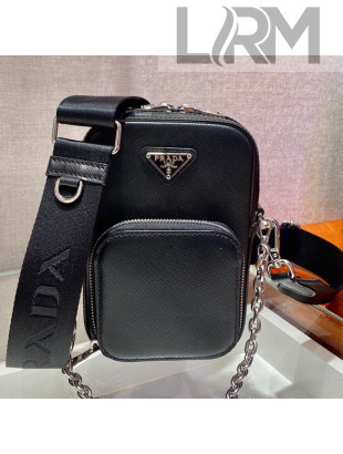 Prada Saffiano Leather Mini Bag 1BH183 Black 2021