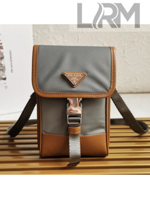 Prada Re-Nylon Messenger Mini Bag 2ZH108 Grey 2021