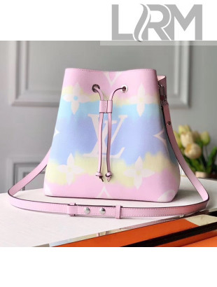 Louis Vuitton LV Escale NéoNoé MM Drawstring Bucket Bag M45124 Pink 2020