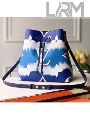 Louis Vuitton LV Escale NéoNoé MM Drawstring Bucket Bag M45126 Blue 2020