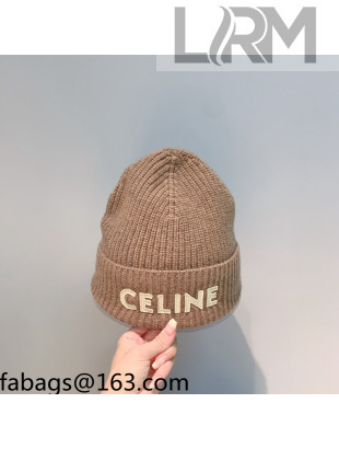Celine Knit Hat Light Brown 2021 14