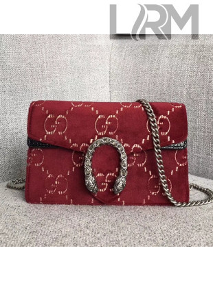 Gucci Dionysus GG Velvet Mini Bag 476432 Red 2018