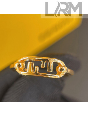 Fendi FF Logo Ring Gold 2021 84