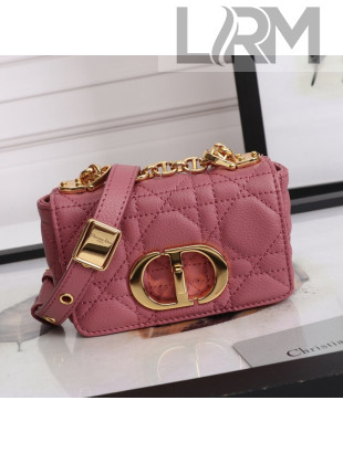 Dior Micro Caro Bag in Pink Supple Cannage Calfskin 2021