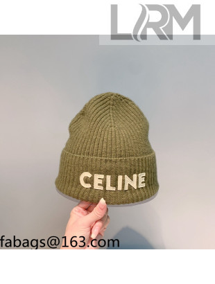 Celine Knit Hat Green 2021 15