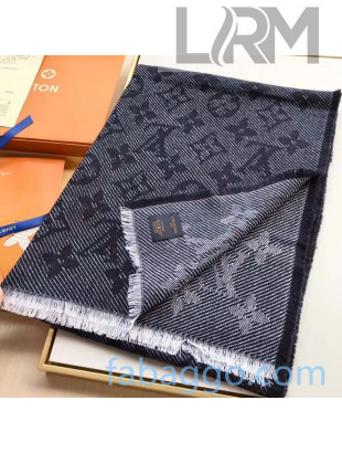 Louis Vuitton Monogram Cozy Wool Scarf 70x200cm M73458 Blue 2020