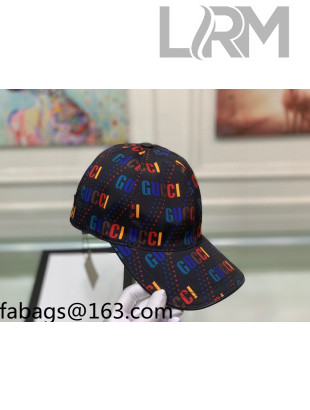 Gucci Star Logo Print Baseball Hat Black 2021