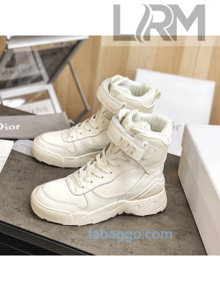 Dior Calfskin Boots Sneakers in White Calfskin 2020