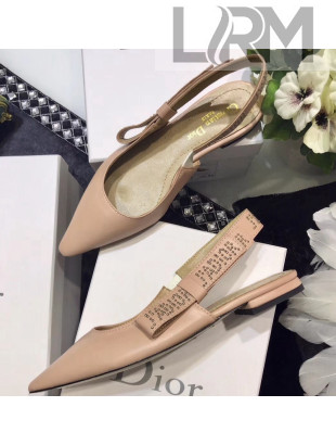Dior "J'Adior" Ballet Shoe High-Heeled Pump in Calfskin with Studs Nude 2018