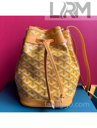 Goyard Petitflot Drawstring Bucket Bag Yellow 2020