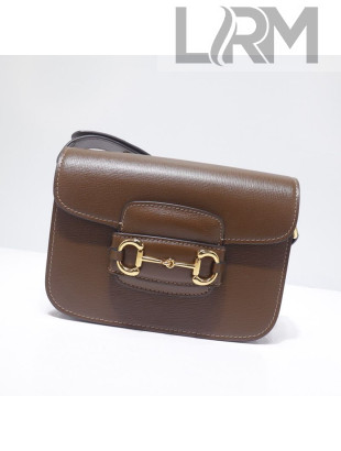 Gucci Leather 1955 Horsebit Mini Shoulder Bag 602205 Brown 2021