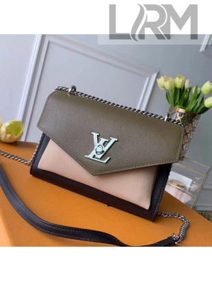 Louis Vuitton Mylockme BB Schoolbag Shaped Shoulder Bag M55522 Green/Beige/Black 2020