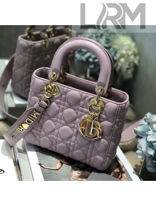 Dior MY ABCDior Small Bag in Cannage Leather Light Purple 2019
