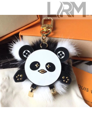 Louis Vuitton Wild Puppet Panda Bag Charm and Key Holder Black/White  