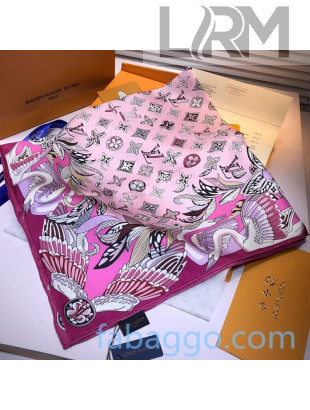 Louis Vuitton Innocence Silk Square Scarf 90x90 M71461 Pink 2020