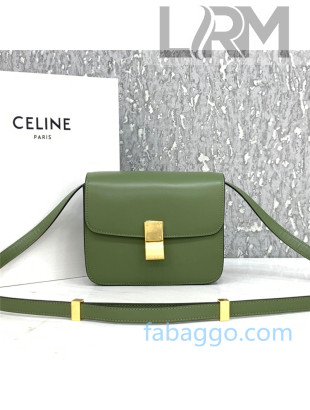 Celine Teen Small Classic Bag in Box Calfskin 192523 Bright Green 2020 (Top quality)