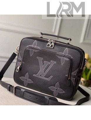 Louis Vuitton Men's Flight Case Messenger Bag in Oversize Monogram Embossed Leather M57287 2020