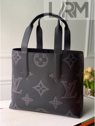 Louis Vuitton Men's Cabas Voyage Tote Bag in Oversize Monogram Embossed Leather M57290 2020