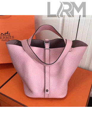 Hermes Togo Calfskin Leather Picotin Lock PM/MM Bag Pink