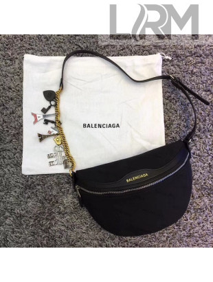 Balen...ga Souvenir Small Jacquard Logo Belt Bag Black 2018