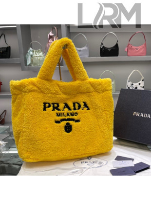 Prada Terry Tote bag 1BG130 Yellow 2021