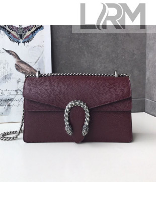 Gucci Dionysus Leather Small Shoulder Bag 400249 Burgundy