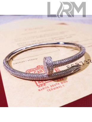 Cartier Juste un Clou Crystal Bracelet Silver 2019
