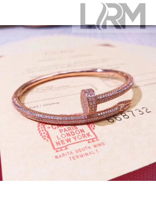Cartier Juste un Clou Crystal Bracelet Rose Gold 2019