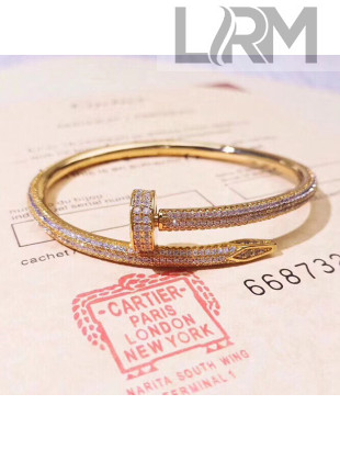 Cartier Juste un Clou Crystal Bracelet Golden Yellow 2019
