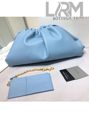 Bottega Veneta Large Pouch Soft Voluminous Clutch Bag Ice Blue 2020 576227L 