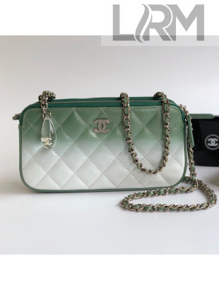 Chanel Gradual Clutch with Chain Green 2019