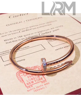 Cartier Juste un Clou Bracelet with Crystal Trim Rose Gold 2019