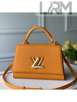 Louis Vuitton Twist One Handle Bag PM in Saffron Yellow Taurillon Leather M57136 2020
