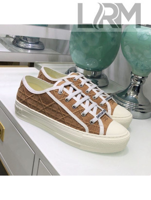 Dior Walk'n'Dior Sneakers in Nude Denim Cannage Embroidery 2020