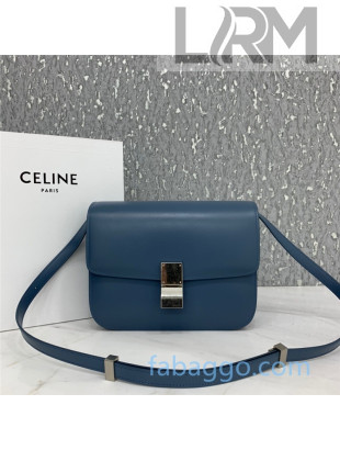 Celine Medium Classic Bag in Box Calfskin 8007 Dark Blue 2020 (Top quality)