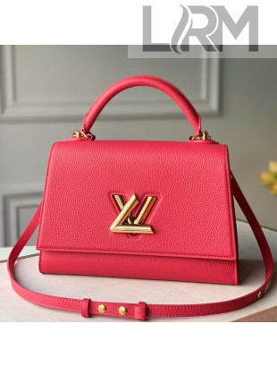 Louis Vuitton Twist One Handle Bag MM in Pink Taurillon Leather M57090 2020