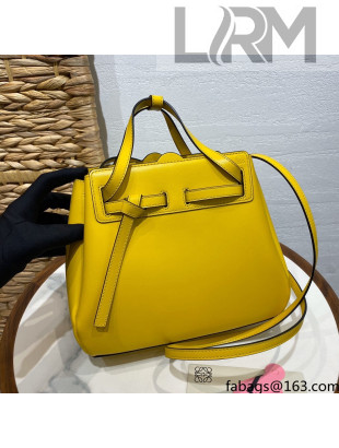 Loewe Lazo Mini Tote Bag in Box Calfskin Leather Yellow 2021