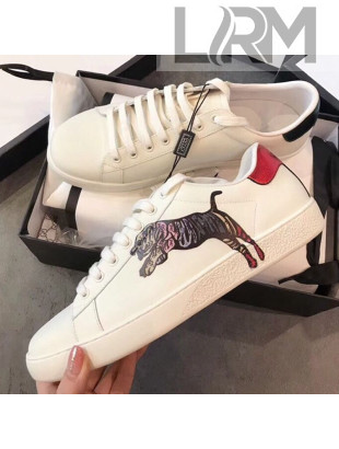 Gucci Ace Sneaker with Leaping Tiger White 2019 (For Women and Men)