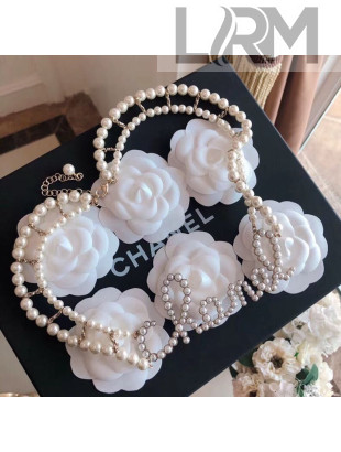 Chanel Twist CHANEL Pearl Short Necklace AB2296 2019