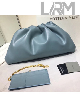 Bottega Veneta Large Pouch Soft Voluminous Clutch Bag Pale Blue 2020 576227L