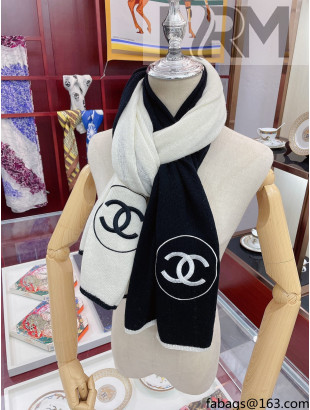 Chanel Knitted Stole Long Scarf CS820 Black/White 2021