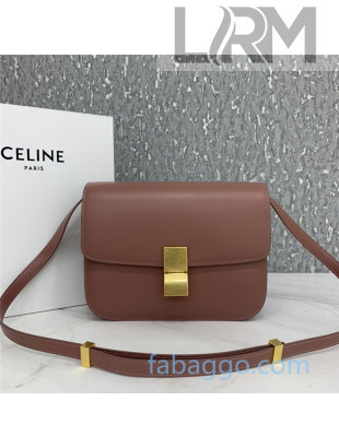 Celine Medium Classic Bag in Box Calfskin 8007 Light Brown 2020 (Top quality)