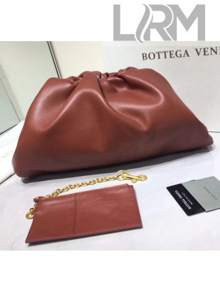 Bottega Veneta Large Pouch Soft Voluminous Clutch Bag Rust 2020 576227L