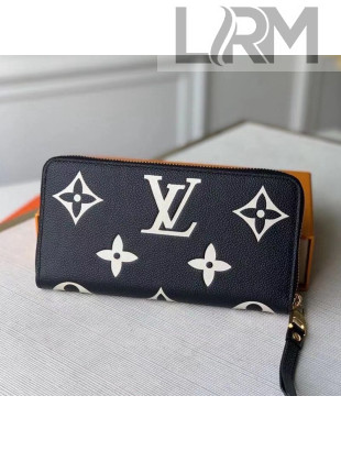 Louis Vuitton Zippy Wallet in Giant Monogram Leather M80481 Black 2021