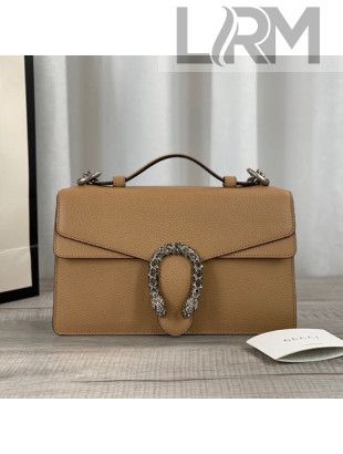 Gucci Dionysus Leather Top Handle Bag 621512 Apricot 2021