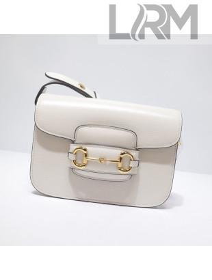 Gucci Leather 1955 Horsebit Mini Shoulder Bag 602205 White 2021